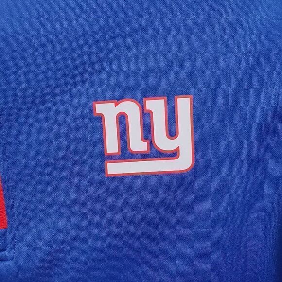 New York Giants NFL Mens Sz SMALLS  Lightweight Quarter Zip Athletic Fleece NWT - Picture 3 of 11